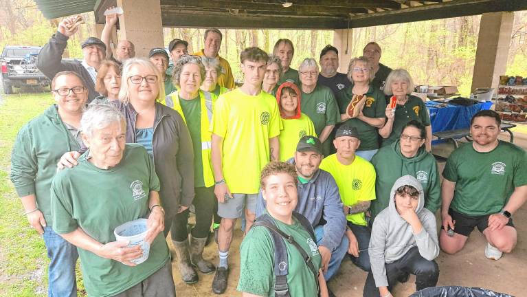 BD3 Township officials and volunteers pose at a picnic to thank them for helping with the Beautification Day cleanup.