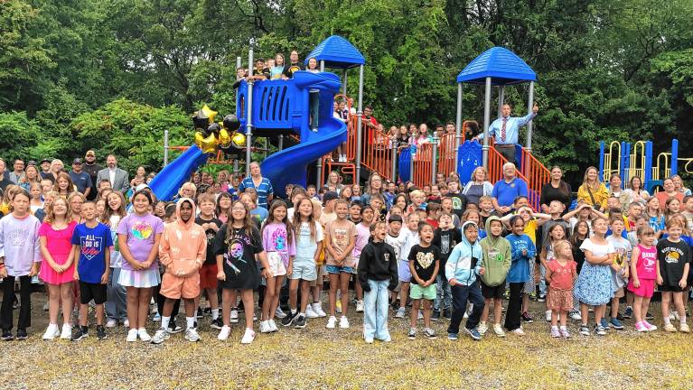Playground equipment arrives