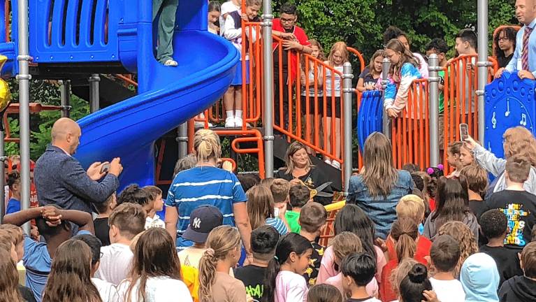 Playground equipment arrives