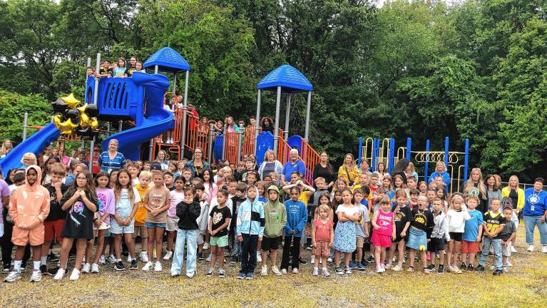 Playground equipment arrives