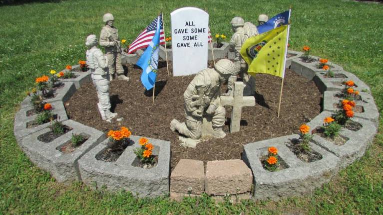 The new memorial depicting the slogan, ‘all gave some, some gave all.’