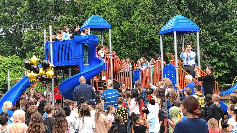 Playground equipment arrives