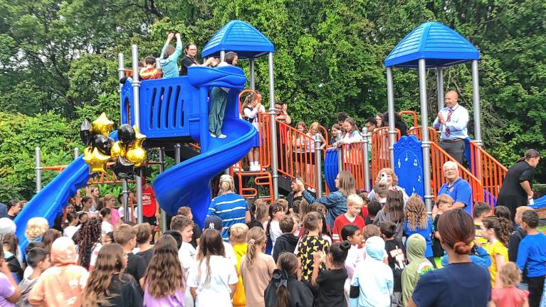 Playground equipment arrives