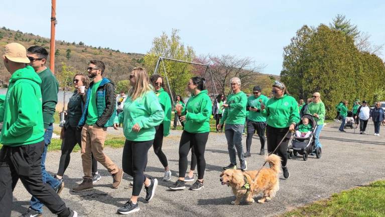The walk is in memory of Danny Kane, a lifelong resident of West Milford and a health and physical education teacher in the township’s school district for 34 years. He died in 2009 of Mantle Cell Lymphoma. (Photo by Kathy Shwiff)