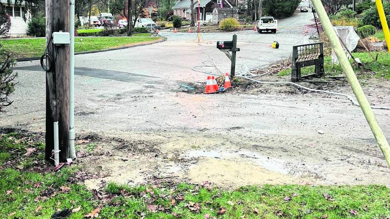 A propane leak is burned off in High Crest Lake in West Milford.
