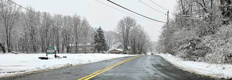 West Milford. Spring snowstorm
