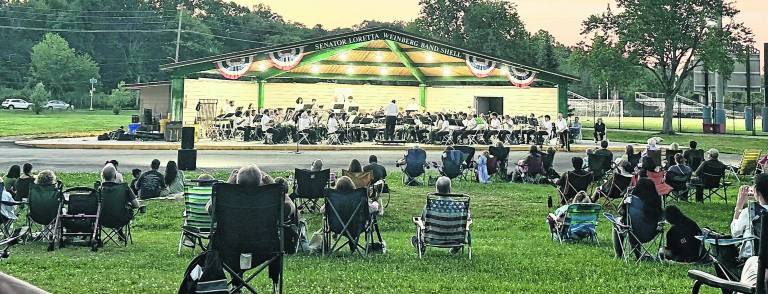 The Teaneck Community Band performs at Votee Park