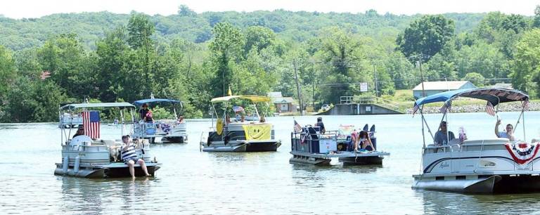 West Milford. First boat parade at Pinecliff Lake