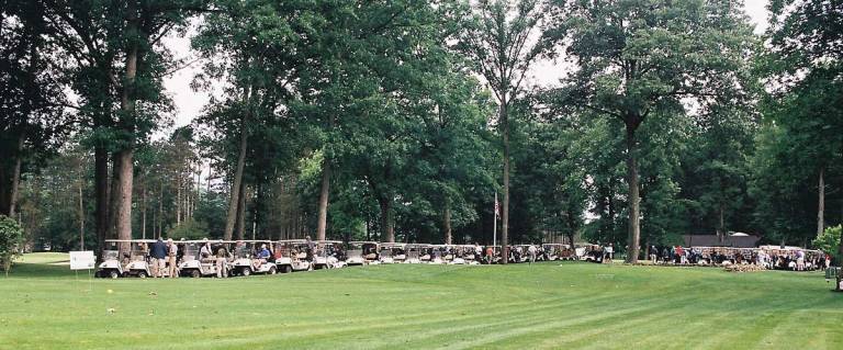 Photos courtesy of Thomas H. Kieren The 2012 Wiegand Farm Golf Classic had 144 golfers. Here they are, ready to hit the course.