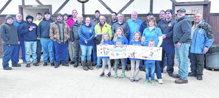 West Milford Lions Cub Club thanks firefighters, EMTs with posters