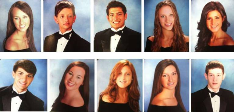 West Milford residents who graduated from DePaul Catholic include, top row, from left, Samantha Trueman, Diego McKenzie, Paul Vela, Danielle Caruccio, Jessica Filipe. Bottom row, Kevin Louer, Amanda O'Connell, Maggie Hess, Amanda Schaefer and Gavin Taylor.