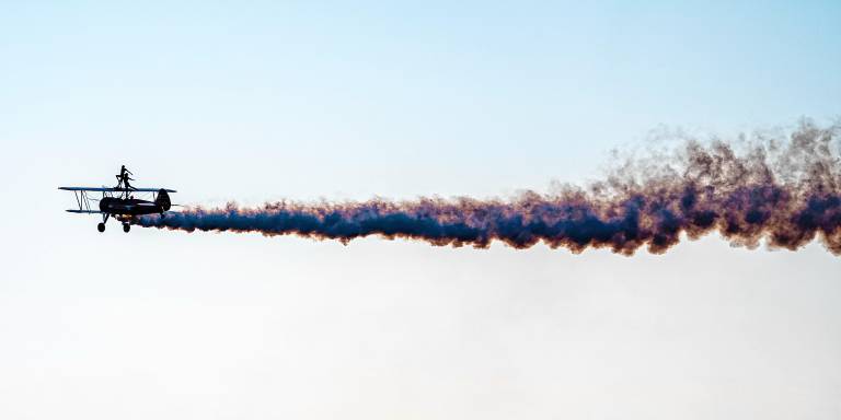 Third Strike Wingwalkers perform during the New Jersey Airshow last weekend in West Milford. (Photo by TJ Nolan)