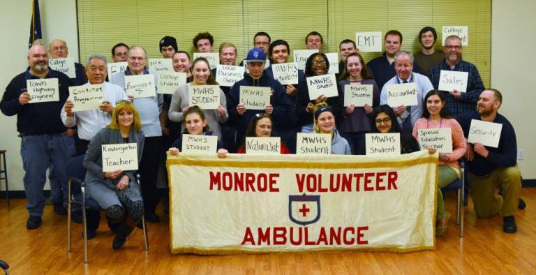 The volunteers at Monroe Volunteer Ambulance are the fabric of the community — students, engineers, teachers, accountants, security officers, computer programmers — who donate time from their own busy lives to save others.