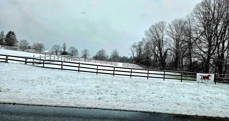 West Milford. Spring snowstorm
