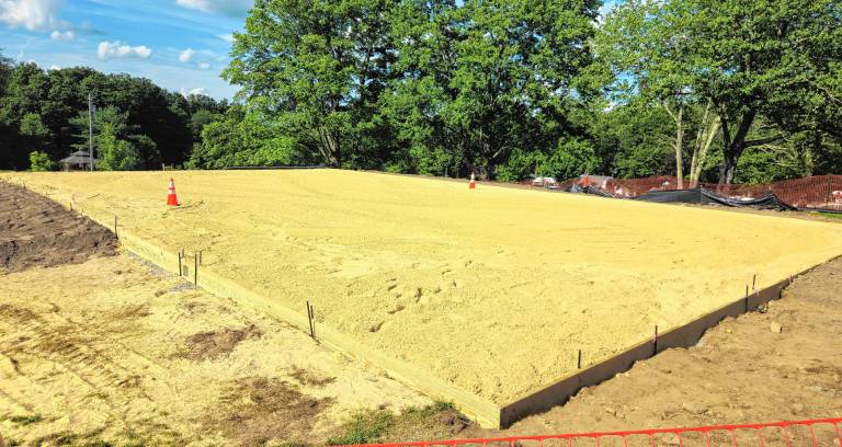 The new beach volleyball court is on the location of the old court at Bubbling Springs Park.