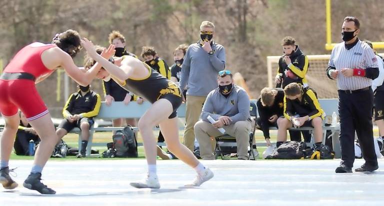 Head Coach Taylor Pevny expects great things for the team moving forward. “We return 11 of 14 wrestlers to the varsity line up,’’ Pevny said. “We also have another talented incoming freshman class next season.’’