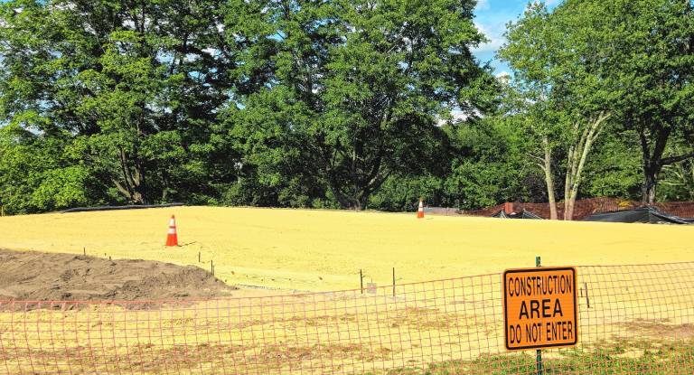New beach volleyball court under construction