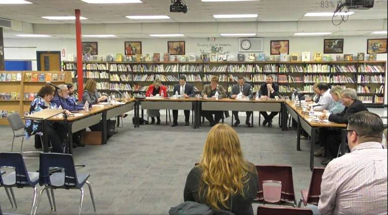 Screenshot of the district's video livestream