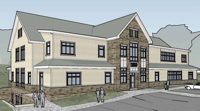 Architect's rendering of the new library.