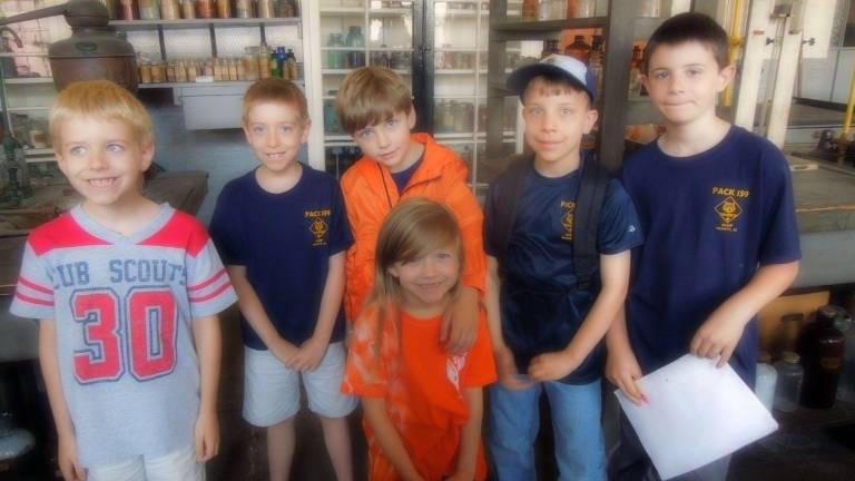 Bears Scouts from Pack 159 tour Thomas and Mina Edison's Glenmont estate.