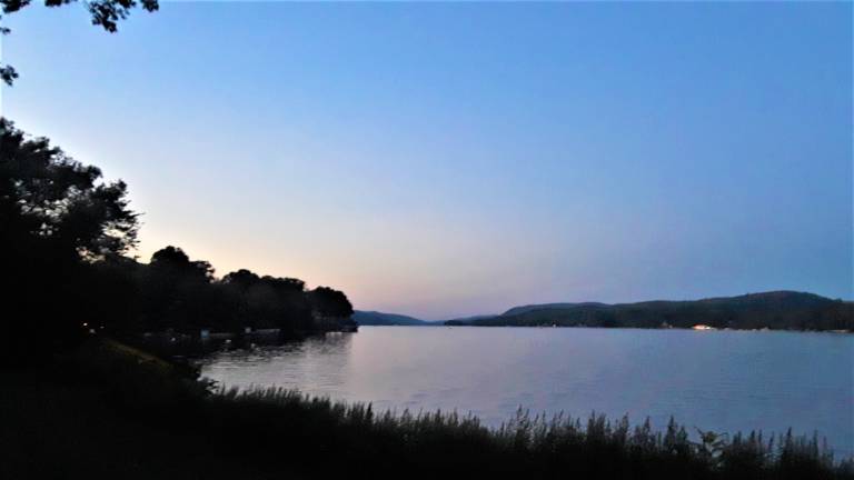 Greenwood Lake during the evening from Brown's Point Park. Charles Kim photo