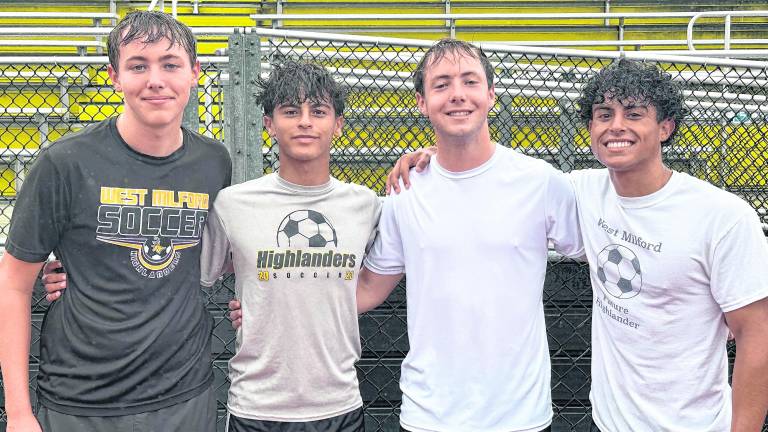 From left, Dan Golas, Jacob Freire, Chris Orsino, Iron Pinedo