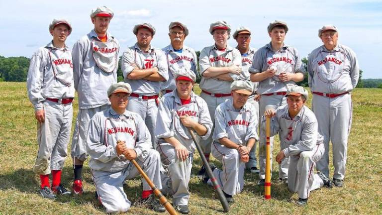 The Flemington Neshanok Base Ball Club from Hunterdon County. (Photo courtesy of Flemington Neshanok Base Ball Club)