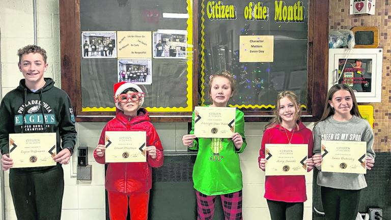 Macopin Citizens of the Month: Logan Hoffman, Leland Streetman, Ashleigh-Jean Frank, Avery Janeski, Emma Blakesley