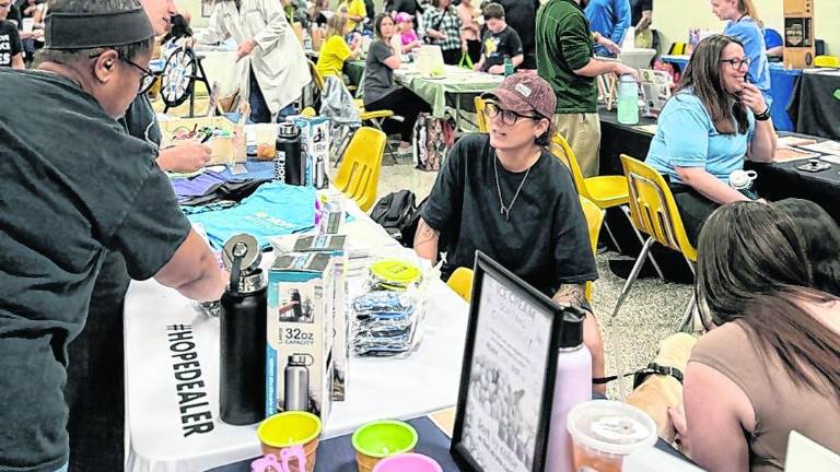 Visitors check out booths at the Wellness Family Festival.
