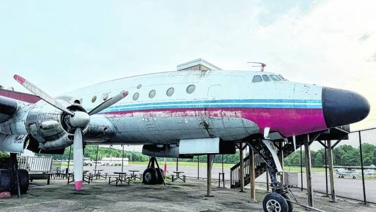 Connie is shown at Greenwood Lake Airport.