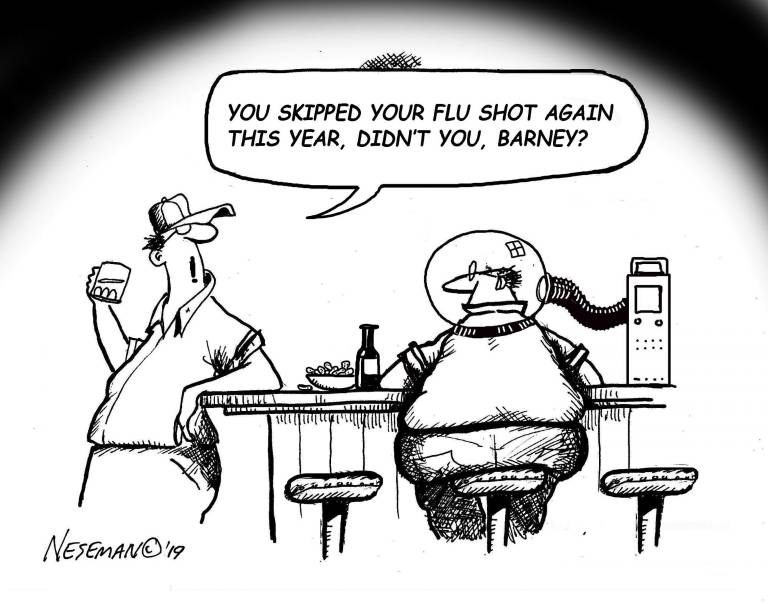 Cartoon FLU SHOT