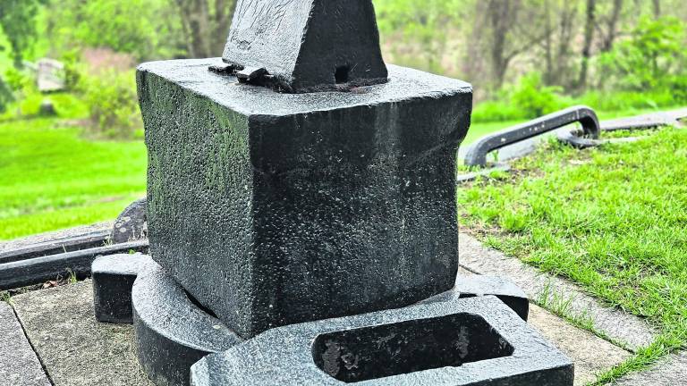 Hammer and anvil used at Ringwood Ironworks during Revolutionary War.
