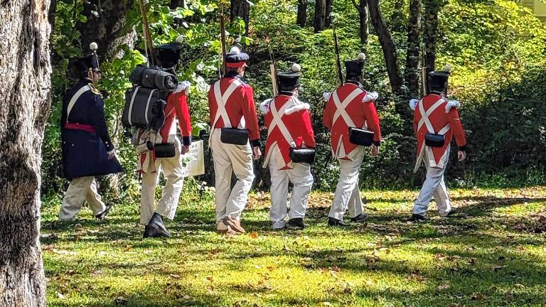 Members of the 35th (Royal Sussex) Regiment parade on the grounds of the Long Pond Ironworks in Hewitt on Victorian Day on Sept. 20. (Photos by Denise von Wilke)