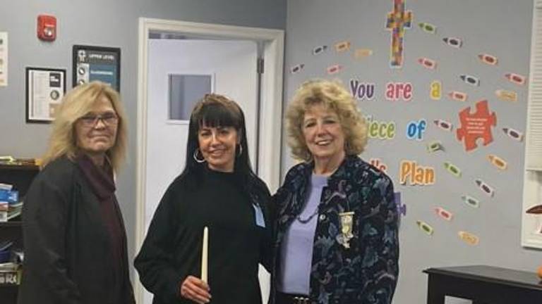 Pictured from left are President Dianne Varga, Dana Bambera, and Membership Chair Tina Ree.