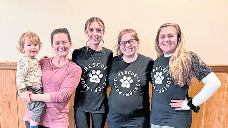 Nicole McLaughlin, Brianna McLaughlin, Jennifer Capalbo and Emilie Berszak are shown.