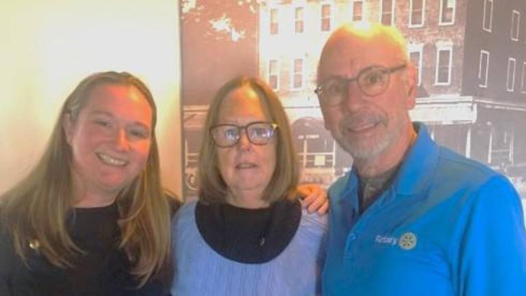 Rotary Vice-Presiden Candace Mahala, Linda Messer and her husband and Rotary member John Messer.