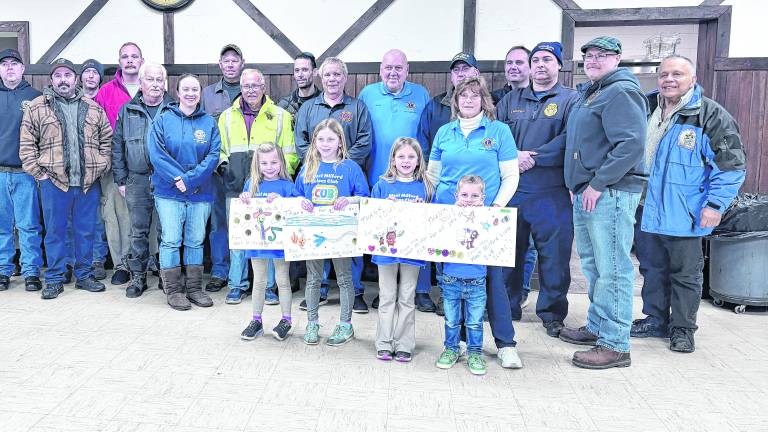 West Milford Lions Cub Club thanks firefighters, EMTs with posters